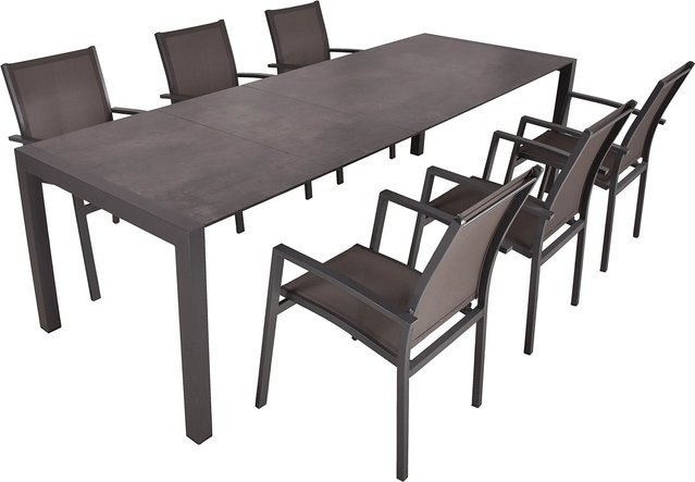 Garden Pleasure Gartenmöbel-Set Sophia 7-teilig in Anthrazit Matt - Bild 1