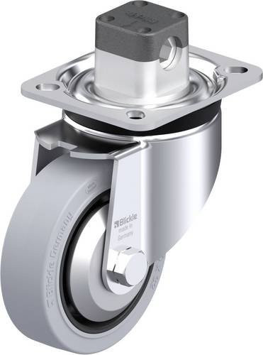 Blickle Stahlblech-Lenkrolle LK-POEV 100R-1-CS11-SG-FA in Schwarz-Grau mit 100 mm Rad-Durchmesser und 200 kg Tragfähigkeit - Bild 1
