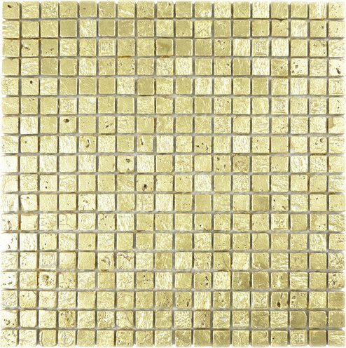 HuH Mosaik Wandbelag Style in Gold mit Steinoptik, B/H: 30 x 30 cm - Bild 1