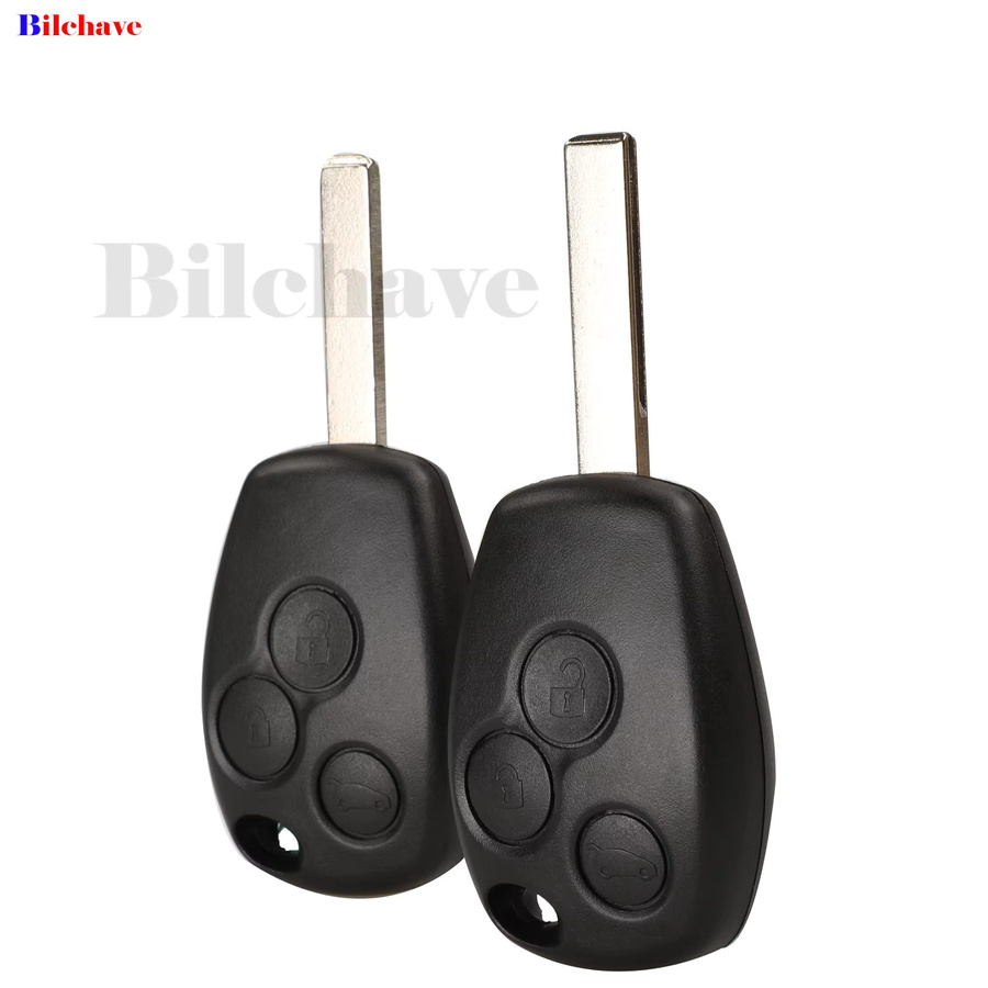 Jingyuqin Autoschlüssel Fernbedienung mit 3 Tasten und 433MHz PCF7946/7947/7952E Chip für Renault Trafic Vivaro Primastar Movano Dacia Smart in Schwarz - Bild 3