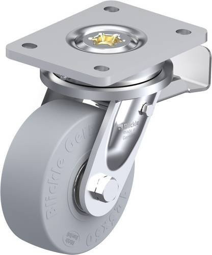Blickle Lenkrolle LO-SE 125K-ST-SG mit Feststeller in Schwarz-Grau, Rad-Durchmesser: 125 mm, Tragfähigkeit: 320 kg - Bild 1