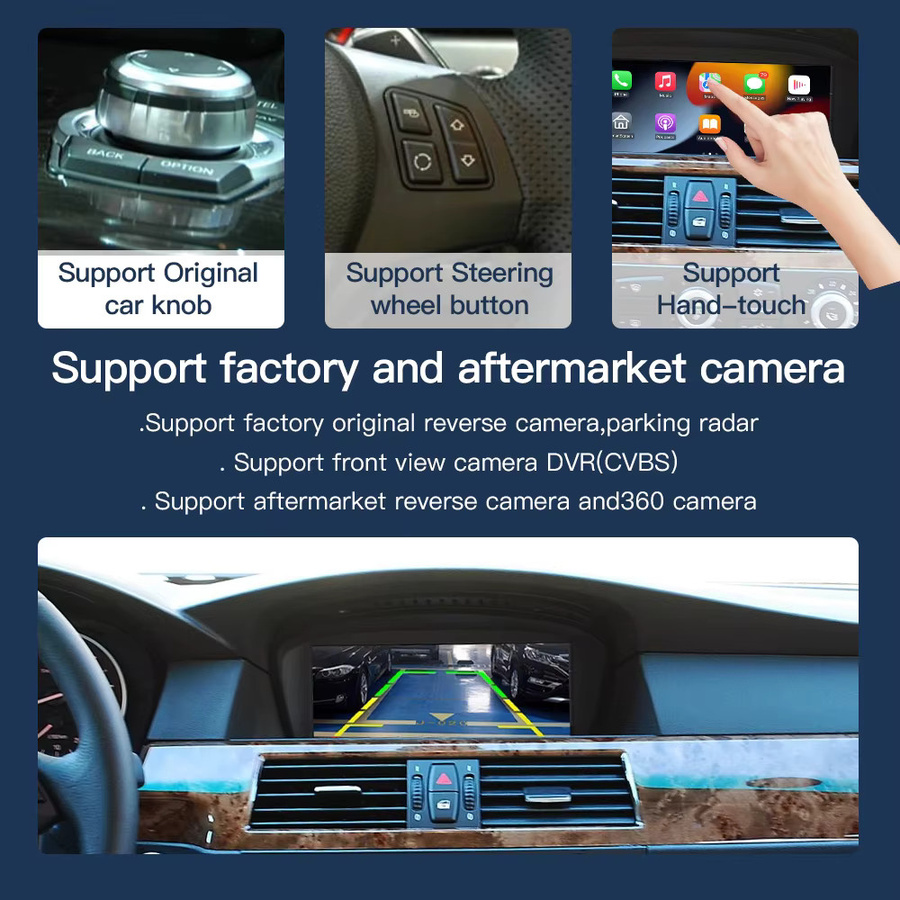 8,8 Zoll Multimedia Radio für BMW 3er und 5er Serie E90 E91 E60 E61 (2005-2010) mit drahtlosem Apple CarPlay, Android Auto und Linux Player in Schwarz - Bild 5