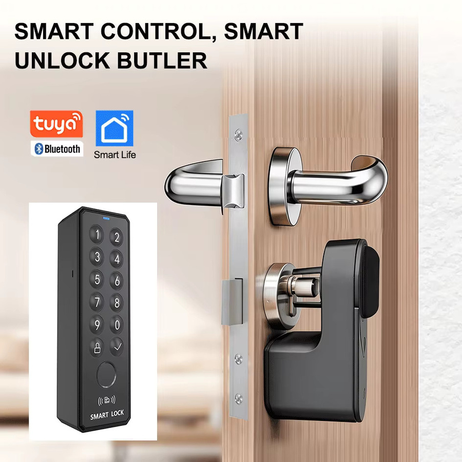 RAYKUBE EG one Tuya BLE Smart Lock Bundle mit Wireless Fingerprint und PIN Pad FP01 in Schwarz - Bild 3