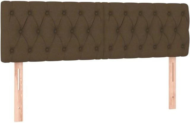 Set aus 2 Kopfteilen vidaXL in Dunkelbraun mit Stoffbezug, Breite: 160 cm, Tiefe: 7 cm, Höhe: 78-88 cm - Bild 1