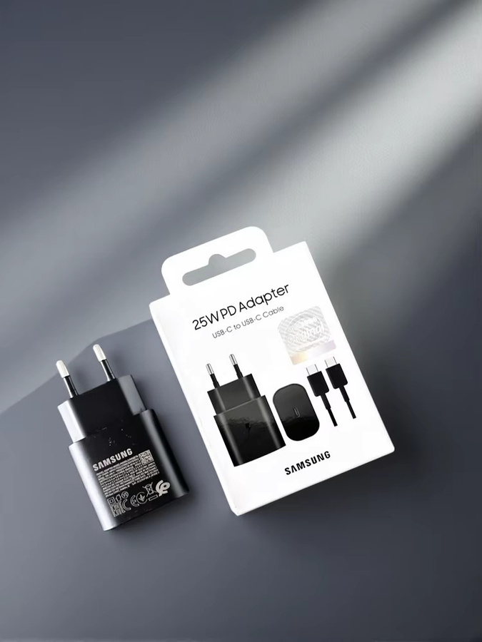 Samsung 25W USB-C Ladegerät Superschneller Ladeadapter in Schwarz für Galaxy S25 S24 Ultra S23 S22 Plus S21 S20 FE Note 10 20 Ultra - Bild 7