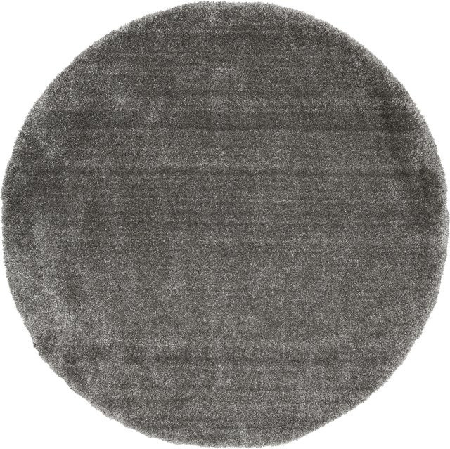 Runder Shaggy Teppich MODA in Grau aus Polypropylen, Durchmesser: 160 cm - Bild 1