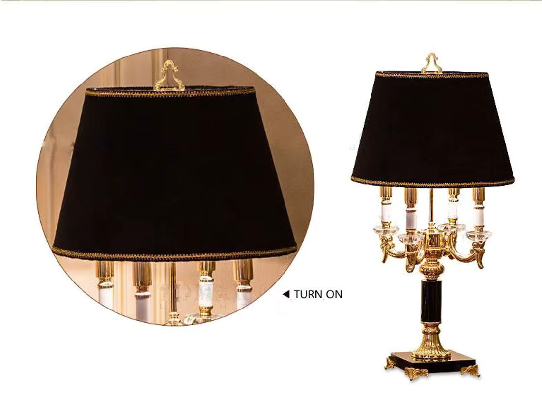 AL.HaffaR Moderne Tischlampe aus schwarzem Kristall für das Schlafzimmer - Bild 3
