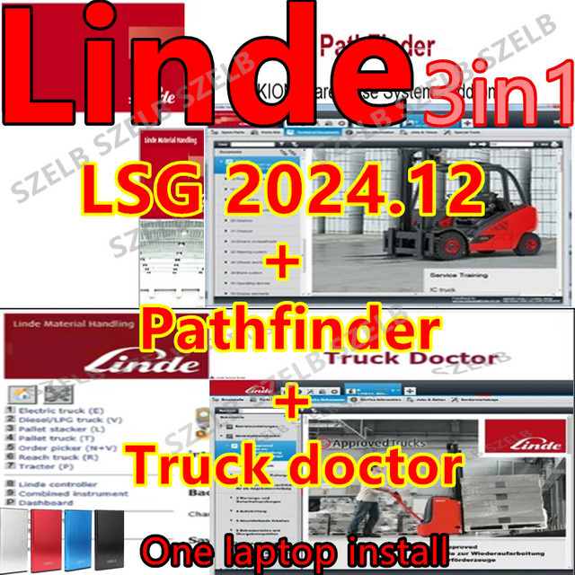 Linde Gabelstapler-Diagnosesoftware Pathfinder 2020.01 mit Truck Doctor und LSG 2024.12 Ersatzteilkatalog als unverlängerbare Lizenz - Bild 1