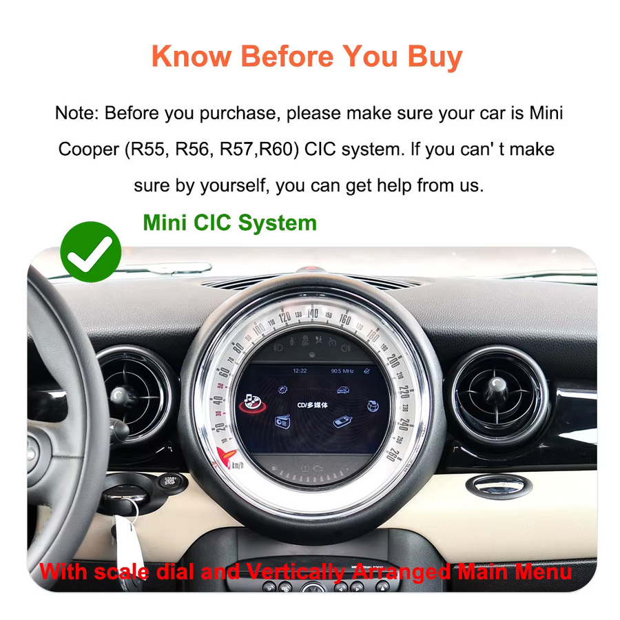 Bonroad Wireless CarPlay und Android Auto Modul für BMW CIC System und Mini Cooper R55 R56 R57 R60 mit Mirror Link und Airplay in Schwarz - Bild 2