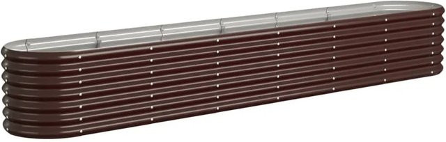 Furnicato Hochbeet aus verzinktem Stahl in Braun, B/T/H: 260 x 40 x 36 cm - Bild 1