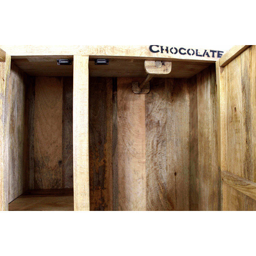 SIT Garderobenschrank RUSTIC aus Mangoholz und Metall, 2-türig, braun/schwarz, H: 190 cm, B: 90 cm, T: 90 cm - Bild 3