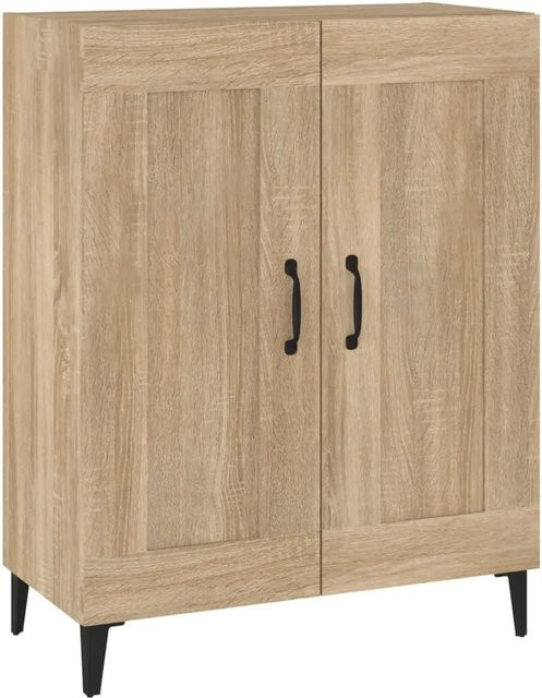 vidaXL Sideboard Sonoma Eiche in Braun aus Holzwerkstoff und Eisen, B/T/H: 69,5 x 34 x 90 cm - Bild 1