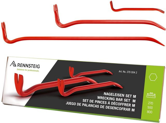 Rennsteig Profi Nageleisen Set M in Rot aus Stahl - Bild 1