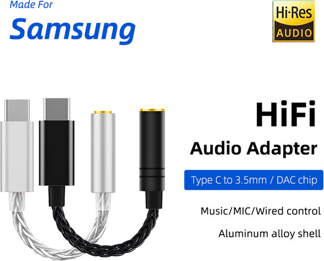 TekaGene USB Typ C auf 3,5 mm Klinke Audio-Adapter in Weiß für iPhone 16 15 und Samsung Galaxy S25 S24 S23 Ultra Z Flip - Bild 1