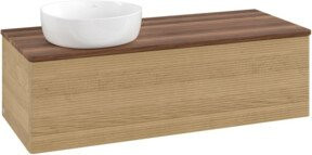 V&B Waschtischunterschrank Antao mit Frontstruktur und Beleuchtung in Honey Oak, B/T/H: 120 x 50 x 50 cm - Bild 1
