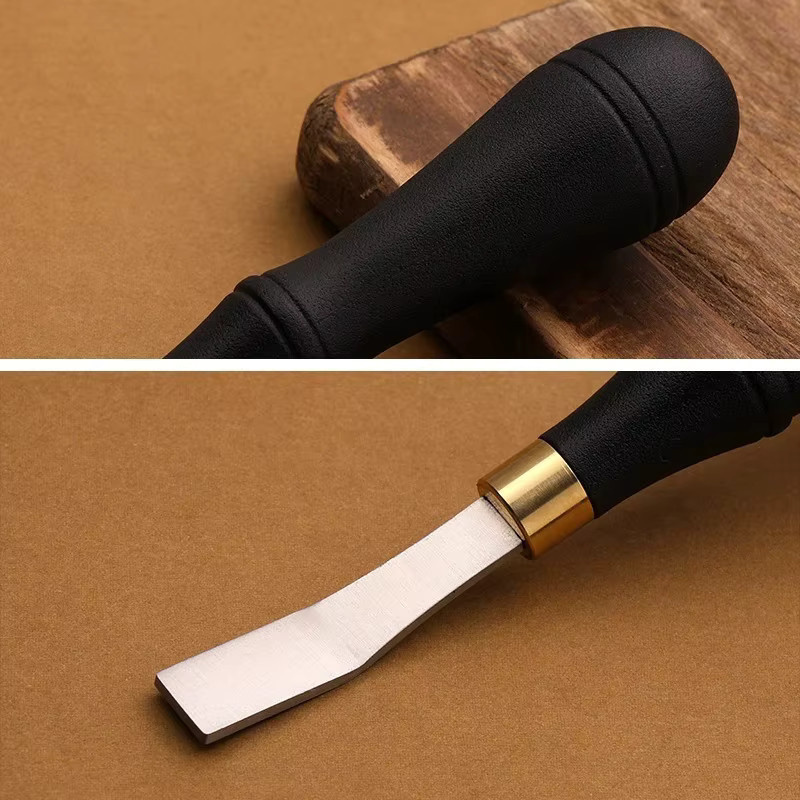 Silikon Griff mit Feile für Lederbearbeitung und DIY Oberflächenbehandlung, Körnung 3/5mm, Schwarz - Bild 2
