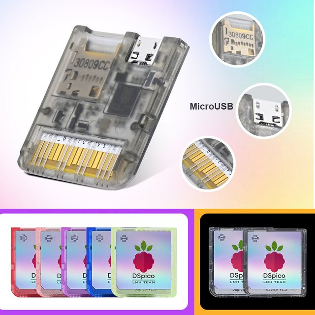 Dspico RP2040 Spielkartenleser MicroUSB in Weiß für Nintendo NDS, NDSL, DSi, 3DS und NEW 3DS XL Konsolen - Bild 1