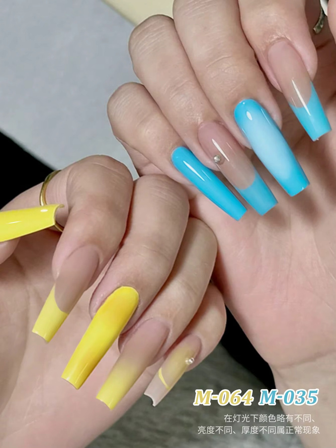 XEIJAYI Nagelgel Set, Gelb und Blau, Glänzend, 15 ml - Bild 3