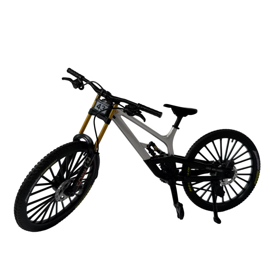 HRZPACT Downhill MTB Mini-Modell, 1:8 Maßstab, Metall, Grau - Bild 5