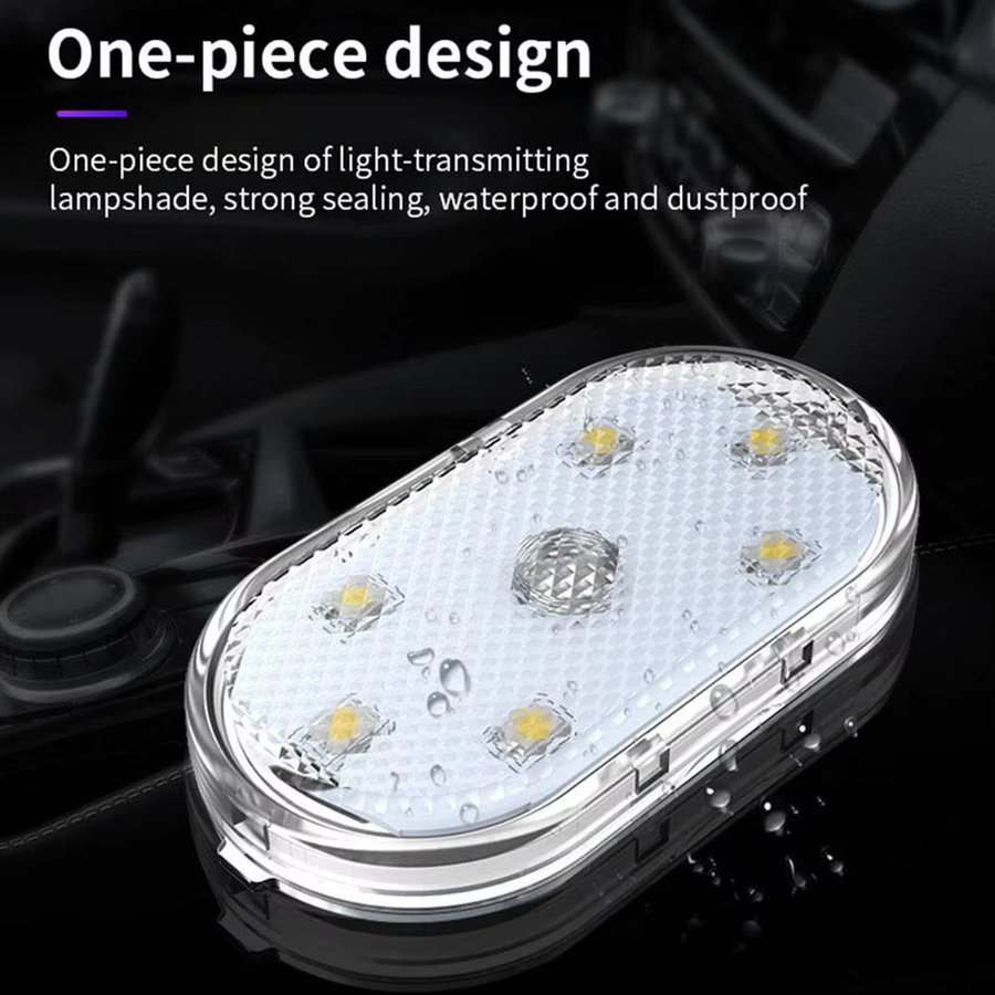 Drahtlose LED Auto Innenbeleuchtung mit Touch-Funktion und USB-Ladefunktion in Weiß - Bild 5