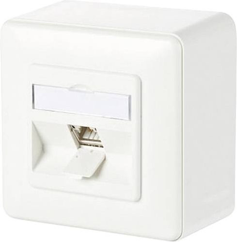Metz Connect Netzwerkdose Aufputz CAT 6a Ethernet LAN 1 Port Reinweiß - Bild 1