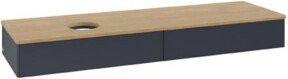 V&B Waschtischunterschrank Antao ohne Frontstruktur in Eiche Honig WBP, Breite: 160 cm, Tiefe: 50 cm - Bild 1