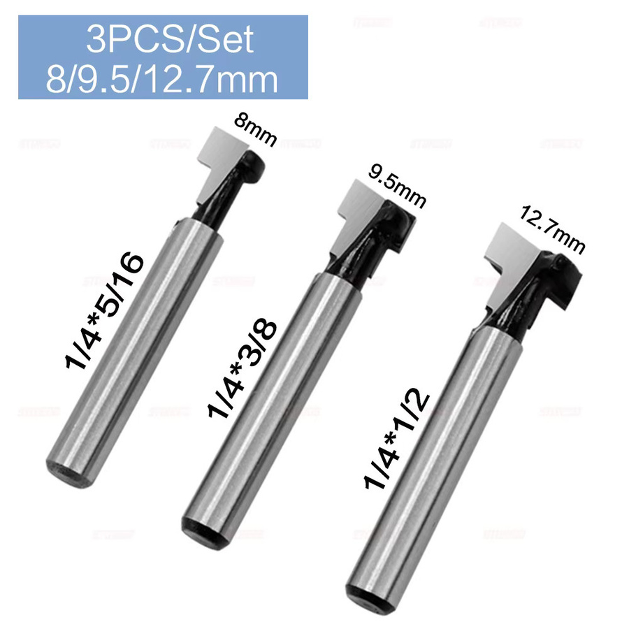 STONEGO Router Bit Fräser für Holzbearbeitung mit 6,35 mm Schaft und Sechskant Bolzen in Silber - Bild 2