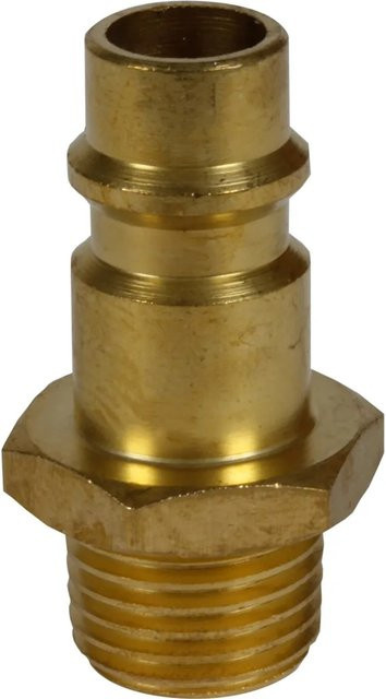 Einhell Gewindestecknippel R 1/4 Zoll Außengewinde aus Messing in Gold - Bild 1