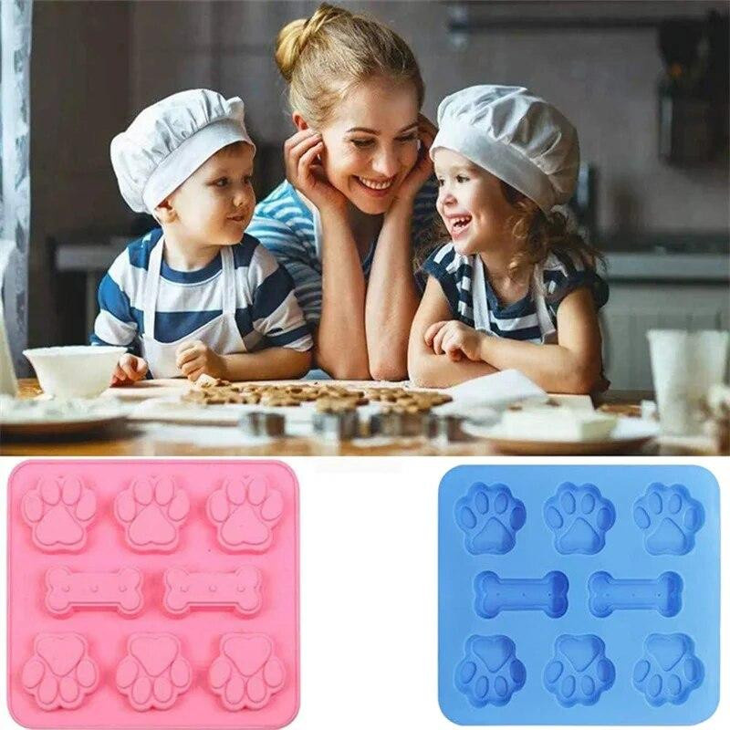 Silikon Backform in Katzenpfoten-Optik für Kuchen und Cookies, rosa - Bild 2