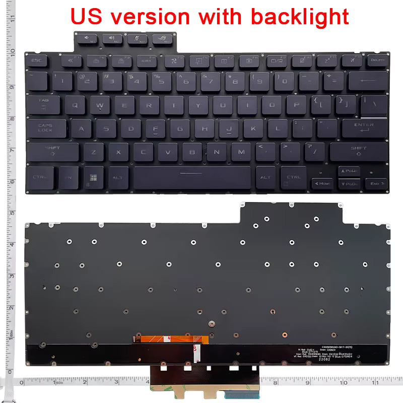 UNS Ersatz-Laptop-Tastatur mit Hintergrundbeleuchtung für ASUS ROG Zephyrus G14 GA402 Serie in Schwarz - Bild 2