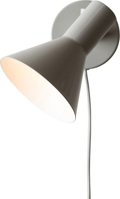 it´s about RoMi Stavanger Wandleuchte in Hellgrau aus Metall mit verstellbarem konischem Schirm und E27 Fassung - Bild 1