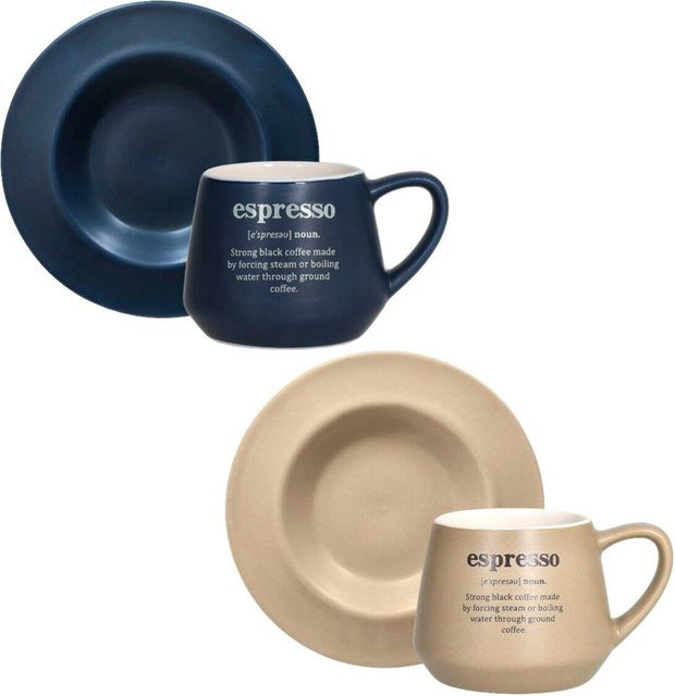 TOGNANA Espressotassenset aus Keramik in Beige, 4-teilig - Bild 1
