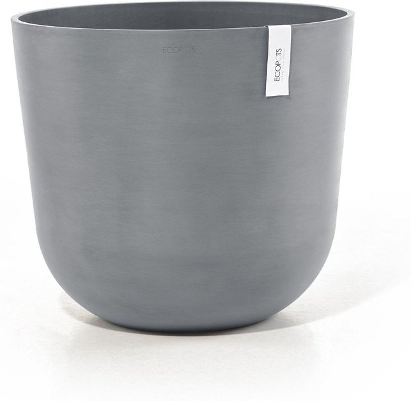 Ecopots Oslo 55 Blumentopf mit Wasserreservoir in Grau aus Kunststoff für Innen- und Außenbereich, B: 55 cm, H: 48,5 cm - Bild 1