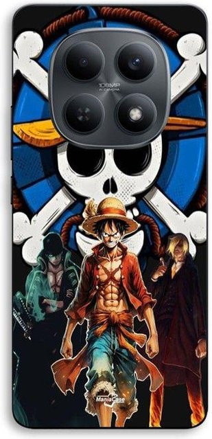 Maniacase Handyhülle für Xiaomi Redmi Note 15 5G mit One Piece Luffy Manga Anime Design in Schwarz und Multicolour - Bild 1