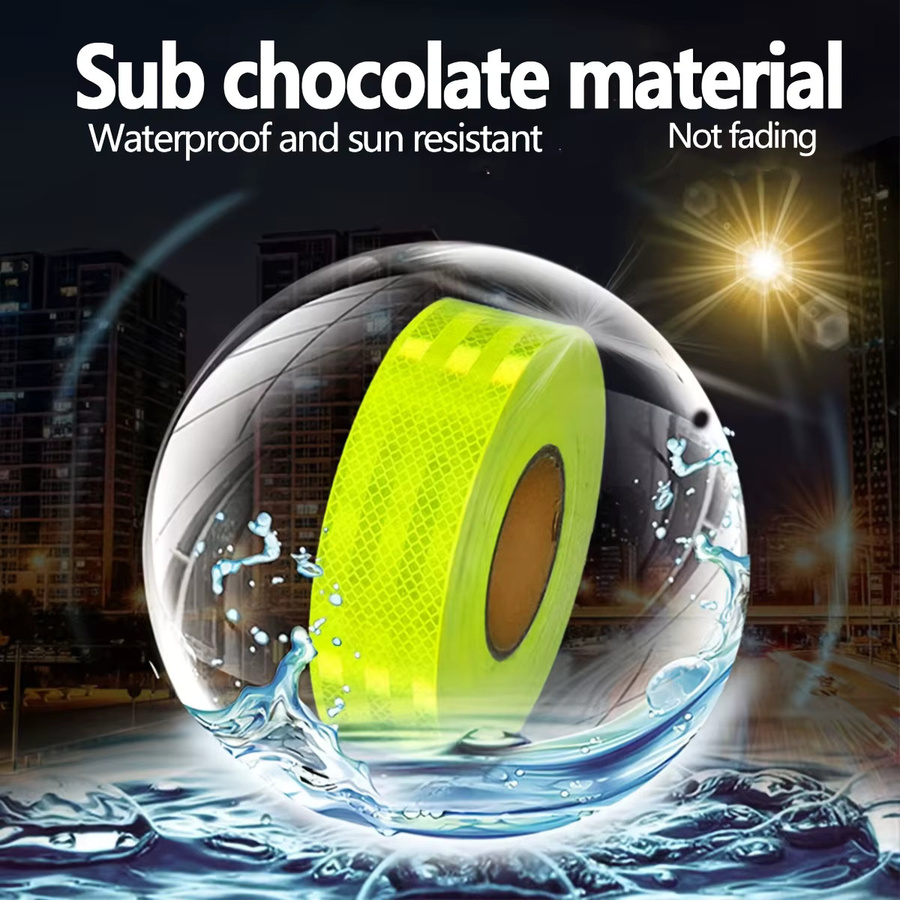 Reflektierendes Sicherheitswarnband DOT-C2 in Fluoreszierend Grün, wasserdicht und lichtbeständig für den Außenbereich - Bild 4