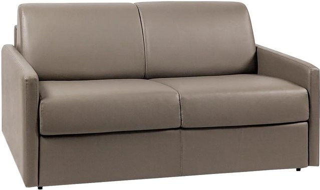 Vente-unique Schlafsofa Calife in Taupe mit Kunstlederbezug, Breite: 150 cm - Bild 1