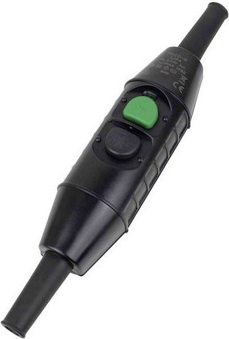 AS Schwabe Personenschutz-Zwischenstecker PRCD-K 230V Schwarz IP55 - Bild 1