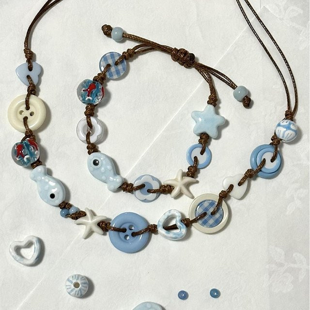 Velishy Armband, Keramik, Fisch- und Sternperlen - Bild 1