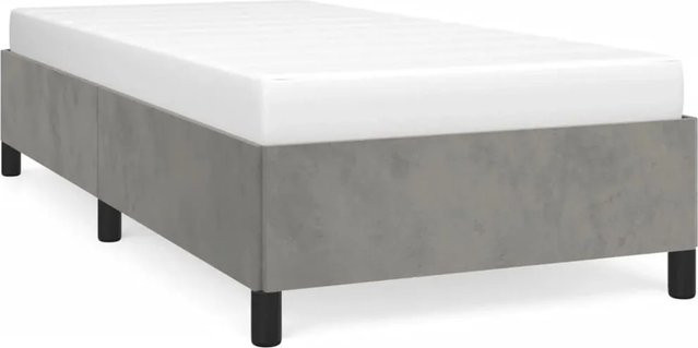 vidaXL Bettgestell gepolstert aus Samt in Grau B/T/H: 80 x 200 x 35 cm - Bild 1