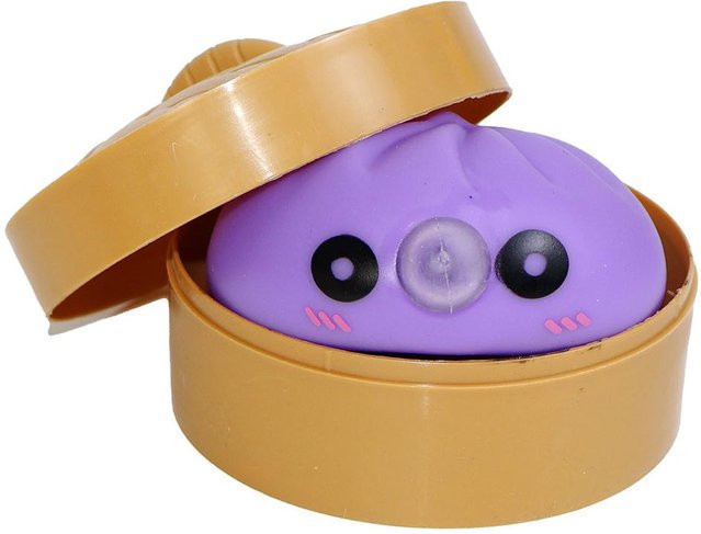 Blasen spuckende Teigtaschen-Glitzer-Teigtaschen-Squishy, violett, 1-6 Stück - Bild 1