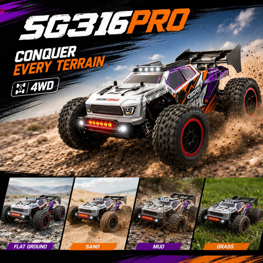ZNLYRION RC Drift Auto, 1/16, 4WD Offroad, mit LED-Scheinwerfer, Spielzeugauto - Bild 6