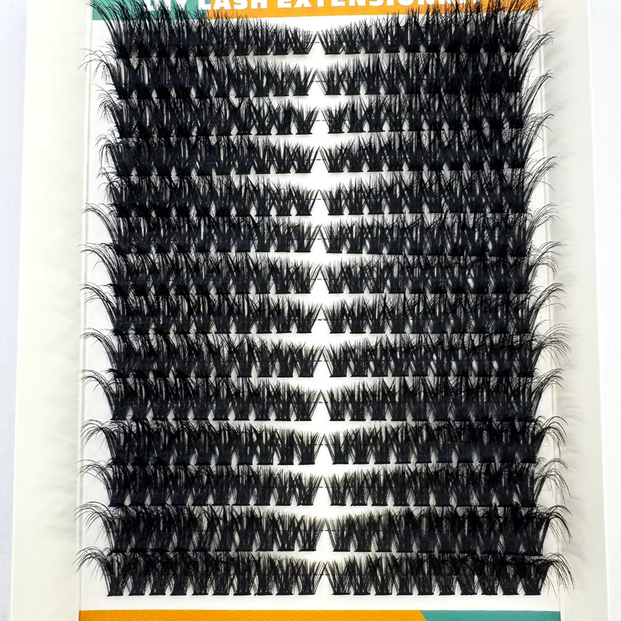 AMSDCN Wimpernbüschel, 14 Reihen, Black, Unisex - Bild 2