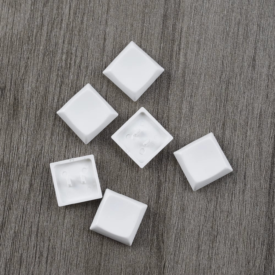 Skyloong 1U Blanko Low-Profile Tastenkappen aus PBT für Choc Schalter, 10 oder 70 Stück, Quadratisch Rund, Schwarz oder Weiß - Bild 2