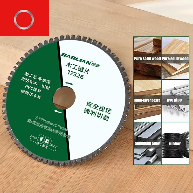 Baolian Multitool-Sägeblatt 110 mm Multifunktions-Schneidscheibe für Winkelschleifer zum Schneiden von Holz, Metall und PVC - Bild 4