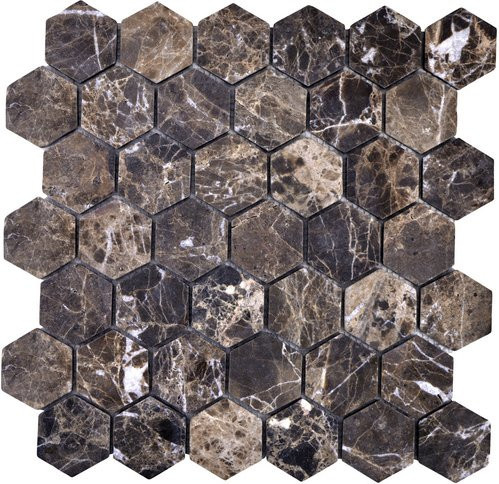 HuH Mosaikfliese Hainan in Braun mit Steinoptik als Wandbelag und Bodenbelag, B/H: 30,5 x 29,8 cm - Bild 1