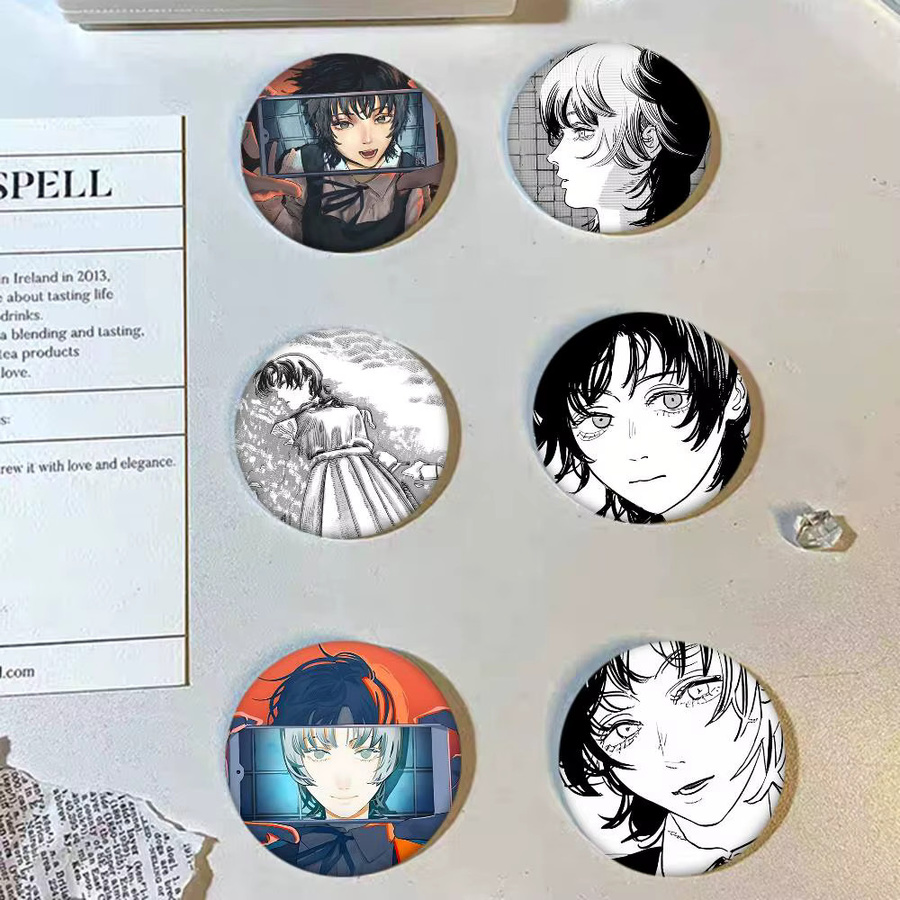 Mesuca Brosche, Manga-Abzeichen, Emaille-Pin, rund - Bild 4