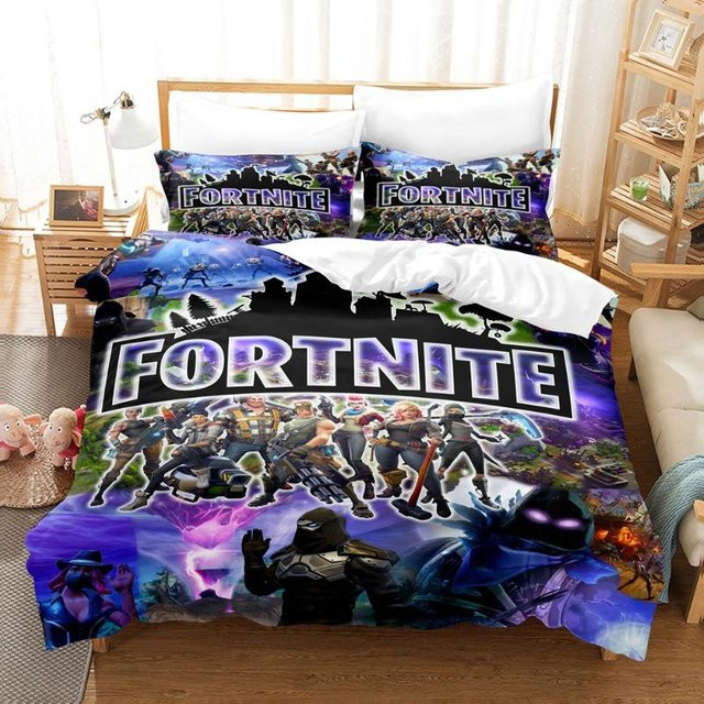 Fortnite Bettwäsche Set von Gu Tao mit 3D-Druck, mehrfarbig, B/H: 135 x 200 cm - Bild 1