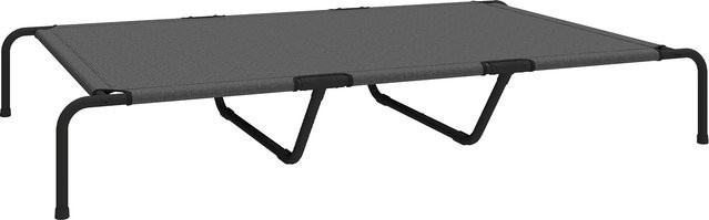 PawHut Hundeliege Outdoor von Aosom, erhöhtes Hundebett für große Hunde mit Waschbarem Mesh und Stahlrahmen, Grau, B/T/H: 152 x 94 x 23 cm - Bild 1