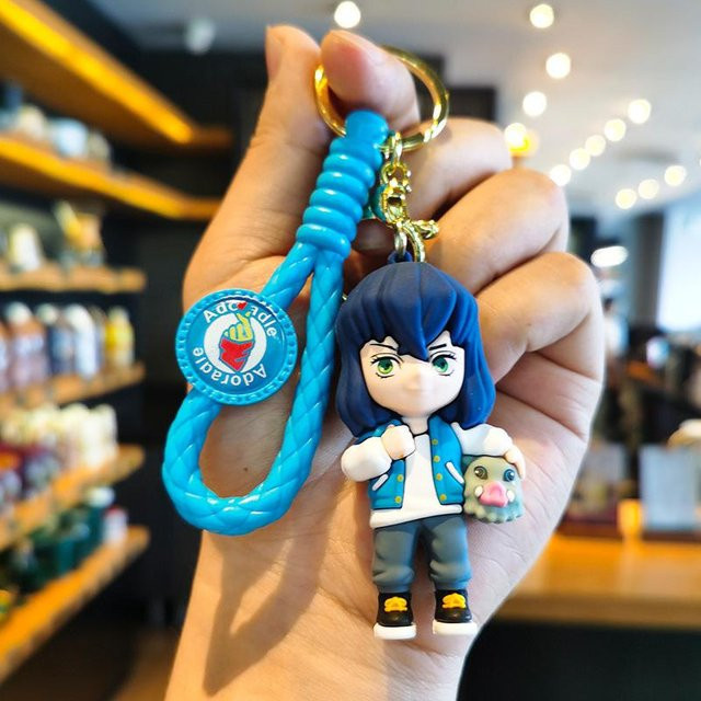 Fashnics Schlüsselanhänger Anime Nezuko Agatsuma Zenitsu, blue, Unisex - Bild 1