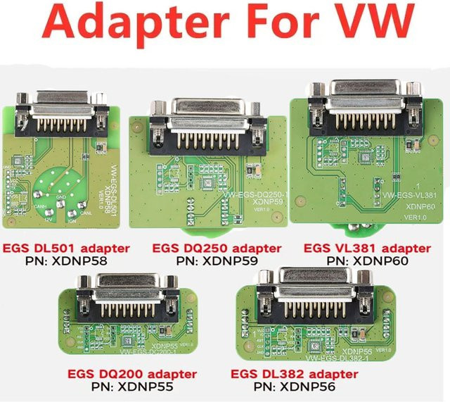 Xhorse VVDI KEY TOOL PLUS PAD Adapter XDNP55GL XDNP56GL XDNP58GL XDNP59GL XDNP60GL in Grün für VW EGS DQ200 DL382 DL501 DQ250 VL381 A+++ - Bild 1